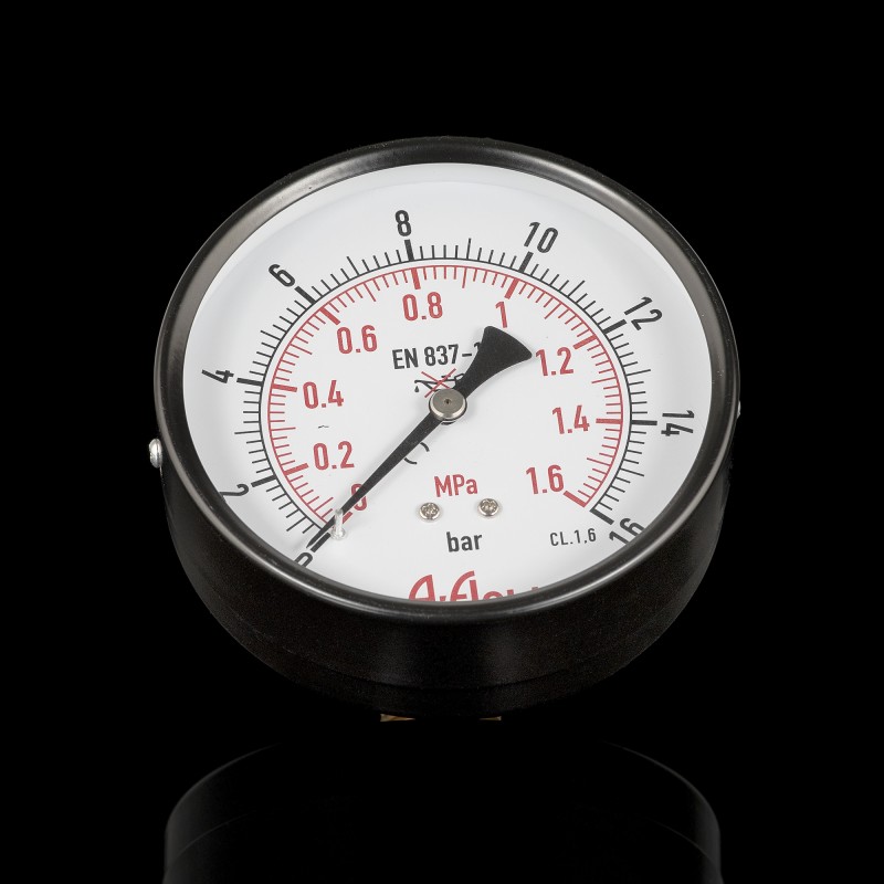 Манометр от 0 до 16бар из углерод стали D100м  