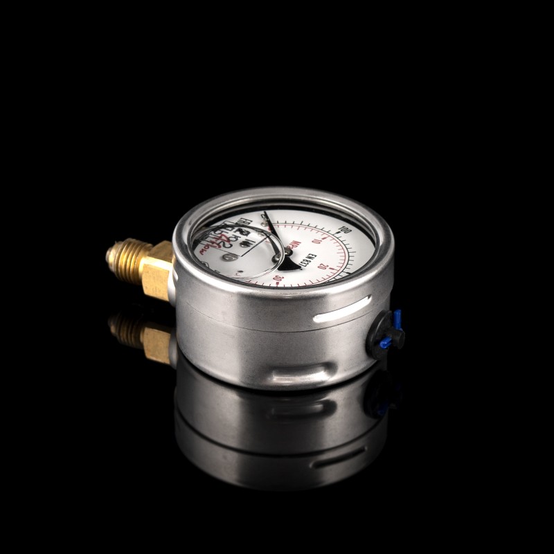 Манометр от 0 до 400бар из нержавеющей стали, D63мм, BSPP 1/4", Штуцер сн G22-S-4G-63A-400bar-VE-GW;  